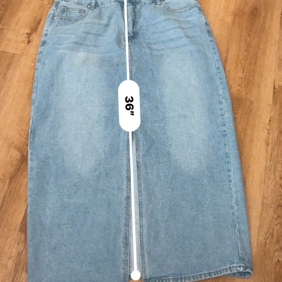 Light Blue Denim Skirt - Picture 2 of 3